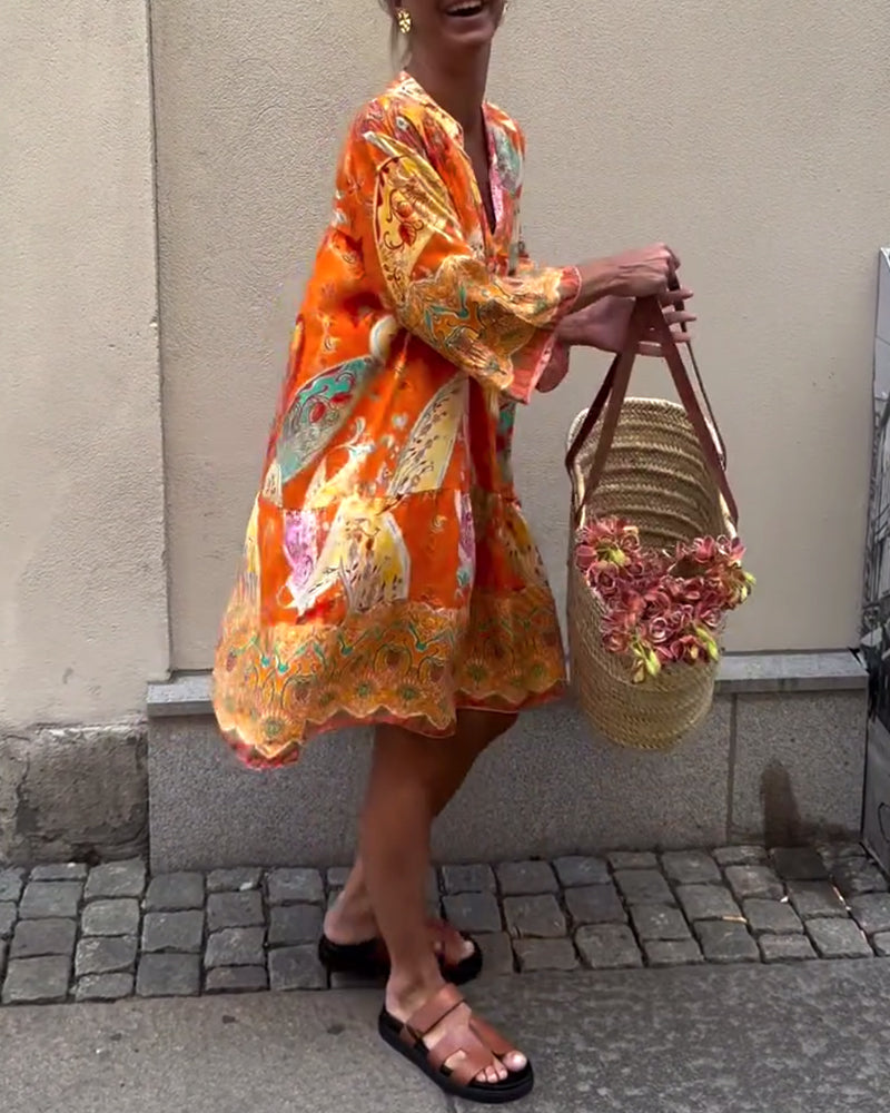 Bohemian Fashion Print Dress
