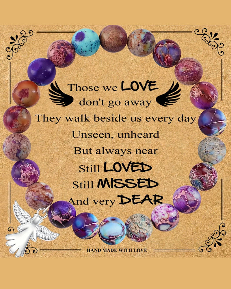 Angel wings healing crystal bracelet