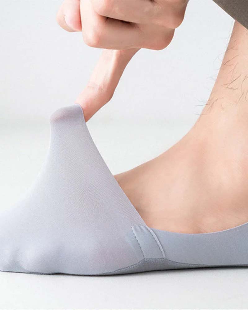 Anti-slip invisible cotton socks