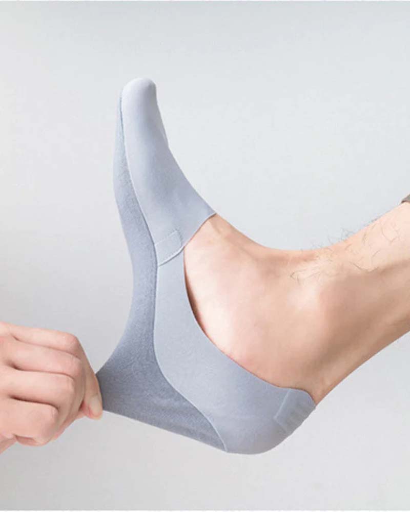 Anti-slip invisible cotton socks