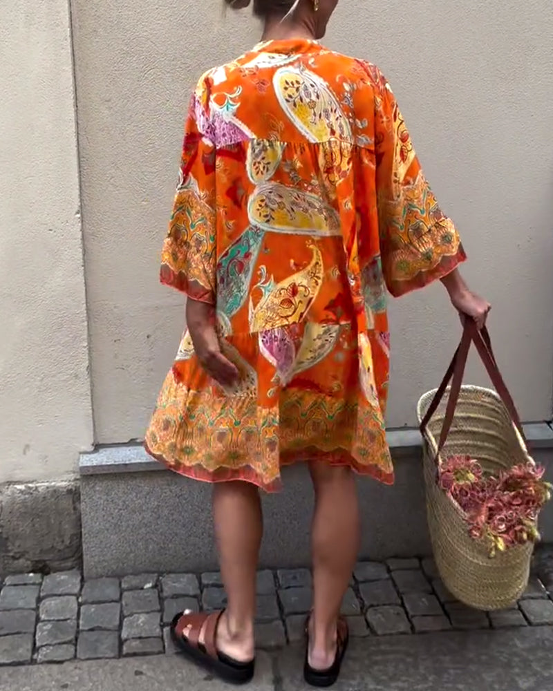 Bohemian Fashion Print Dress